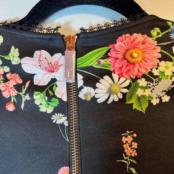 Ted Baker London Daisie Floral Fit & Flare Dress Size 0 - Picture 4 of 9